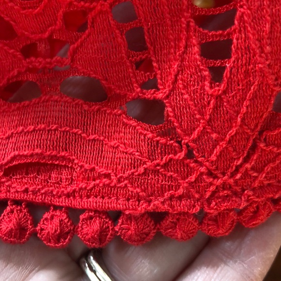 NWT Maggy London Red Lace Off the Shoulder Dress - Picture 5 of 8